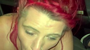 I picked up this real redhead hooker and fucked her bareback in the car until I came inside her pussy.