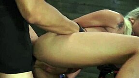 busty teen 18+ gets tied up bent over and roughly fucked by dominant cock