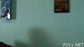 This sexy tiny teen dives into hardcore POV sucking and fucking action.