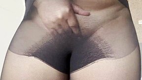 Step Sister Without Panties In Transparent Pantyhose With Big Ass Big Tits