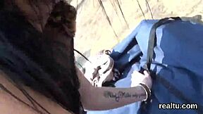 This flawless Czech teen gets seduced at the mall, strips, and takes huge cock in pov