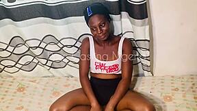 Chatting with petite 18+ Melanin May during her casting interview