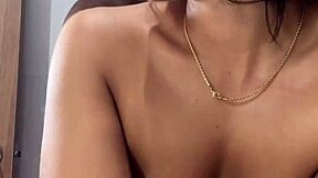 Oh yeah, this cute girl takes her friend's cock deep in the restaurant bathroom