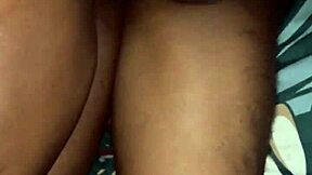 Ebony fat ass beauty takes big cock raw doggystyle until creampie fills her up