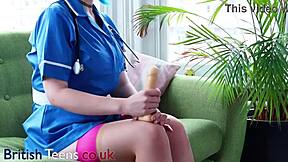 hey patient want this blue-haired alternative nurse to stroke your hard cock during our sexy appointment?