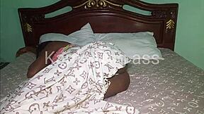 quick morning hit with ebony couple