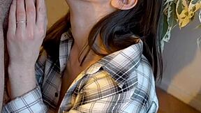 Innocent teen delivers hot sloppy blowjob with explosive cumshot in amateur pov style!