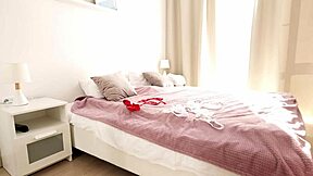 the red lingerie hints at her first anal experience and loss of virginity