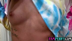 Submissive Petite Stepsister Lets Horny Stepbro Rail Her Tight Cunt with Big Cock in POV