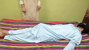 Why does this Indian desi bhabhi let her servant quench her big ass desires with huge cock in homemade massage?