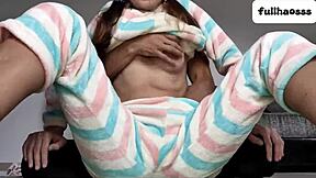 Stepdad Fingers and Gropes 18+ Teen's Small Tits and Pussy in Homemade Close-Up