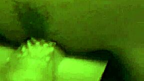 Ava Ramon boldly masturbates with vibrator on seat.