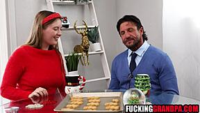 Teen Step Granddaughter Feels So Aroused as Santa Step Grandpa Bangs Her with His Big Cock
