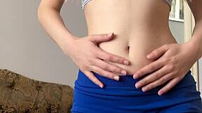 Do you like my shaved pussy. Teen Maiskii masturbates with dildo and fingering to orgasm.