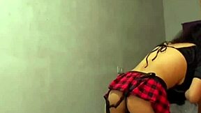 I can't decide what to wear for work today. My boss spies on this cute Latina teen with big tits undressing on hidden cam in Mexican style.