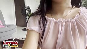 Whoa, Mia this teen 18+ Latina's first casting with huge bwc cock stretching her tight pussy!