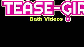 Sexy Teen 18+ Brunette Takes Bath Shows Perfect Body