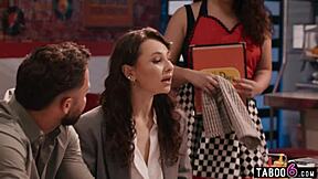 Horny Teen Liz Jordan Fucks in Public Diner