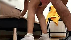 Why did nympho Nataly from Argentina skip class to bang her teacher?