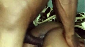 I watched this black teen get her tight pussy stretched wide by a huge tool