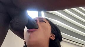 he throws all his cum on my face while i give him a delicious blowjob -amateur couple- nysdel