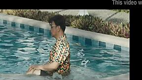 Filipina teen Angeli Khang boldly wears sexy bikini in Mahjong Nights movie scene