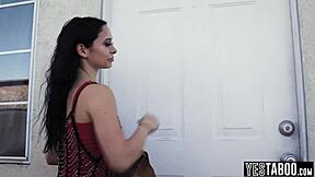 Petite lesbian babe fucks hairy pussy of former blonde classmate with licking and tribbing