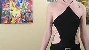 oh man, i cant believe im back in this little black bodysuit and gothic miniskirt for part 2... its sooo tight on my skinny frame