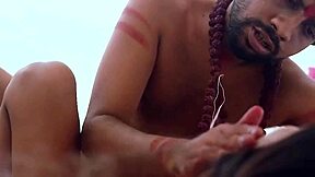 Amateur indian wife contrasts romantic sari sex with intense squirting orgasms from sadhu baba