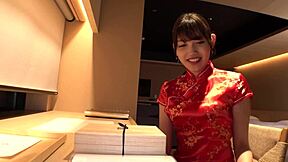 part1 stunning beauty in a slit china dress teases with sexy moves, leading to ultimate slow sex ecstasy 😈