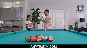 Anytime4k shows teen free used on pool table with blowjob and fucking in POV.