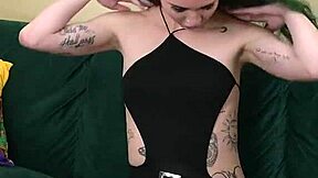 oh man, i cant believe im back in this little black bodysuit and gothic miniskirt for part 2... its sooo tight on my skinny frame