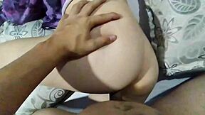 I'm waking my stepdaughter in bed with doggystyle creampie as her Brazilian blonde babe bends over for me in POV.