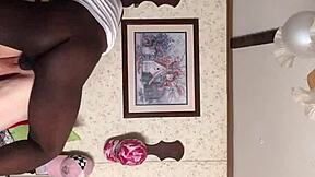 so this granny's totally into sucking and riding young black dick casually