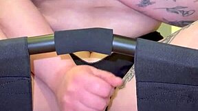 Watch Me Ride That Dick Hard on My Sex Chair in Bedroom with Shaved Pussy and Moaning Girlfriend Action!