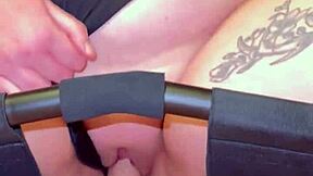 Watch Me Ride That Dick Hard on My Sex Chair in Bedroom with Shaved Pussy and Moaning Girlfriend Action!