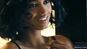 amazing ebony teen 18+ noel monique reveals her petite 18+ body in a slow striptease