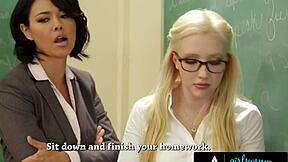 Can Upset Teacher Milf Dana Vespoli Really Discipline Misbehaving Samantha Rone With Interracial Lesbian Anal In Detention Part 1