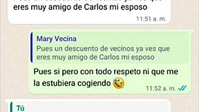 Doña Mary bent over doggystyle got very horny.