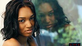 amazing ebony teen 18+ noel monique reveals her petite 18+ body in a slow striptease