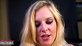 cutie mya gets banged and eats cum after sucking cock