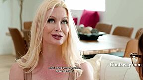 Lost tales found bonds with cute shy teen and blonde milf licking orgasm in rimjob action.