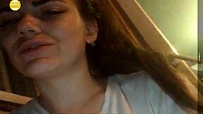 hey, wanna see my big tits? this sexy brunette girl is showing boobs on webcam!