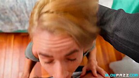 hey petite stepdaughter khloe kingsley gives stepdad deepthroat blowjob and titty fuck with cum swallow 😍