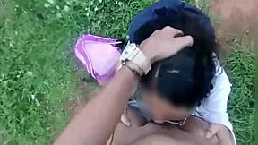 colegiala heads out eager to suck and gets taken to an abandoned house