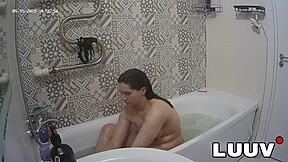 luuv brunette vilika films her real life shaving routine in bathroom as homemade amateur movie