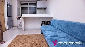 In a tale of forbidden desire, the young wife secretly cheats with the neighbor and his friend through armpit licking and handjob action.