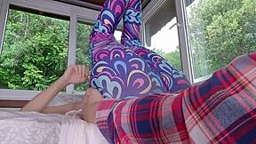 relentless pounding leads to shaking orgasms and squirting cum eating