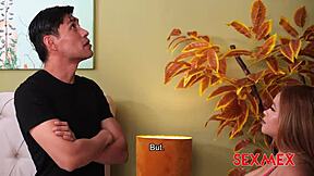 Petite Teen And Busty Milf Elizabeth Lara In Intense Blowjob Creampie Quickie