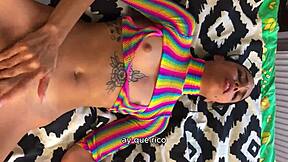 i love how this petite 18+ latina screams que rico papi while getting her tight pussy stretched by my huge cock with deepthroat and rough riding